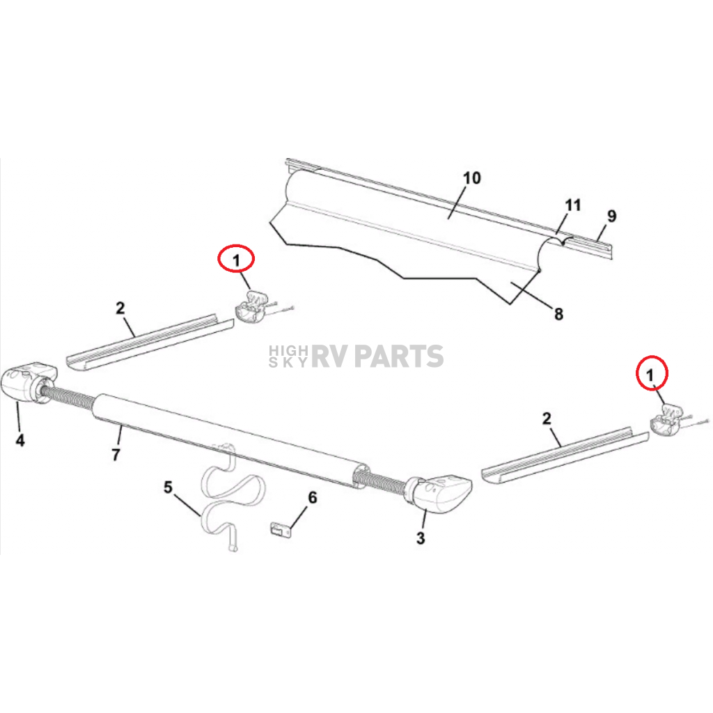 Carefree RV Awning Bracket R001181BLK
